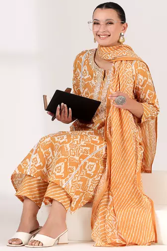 Pehli kiran ikat suit set