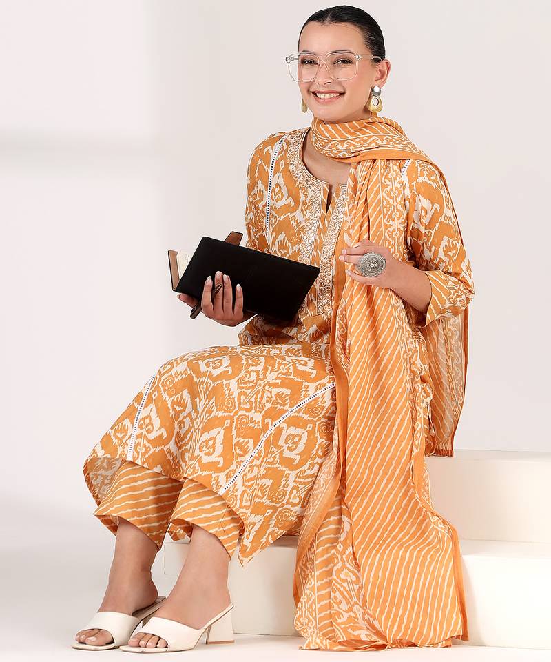 Pehli kiran ikat suit set