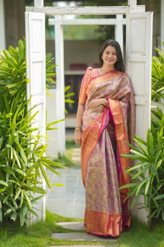 Kanjivaram Silk Saree with Rich Zari Border