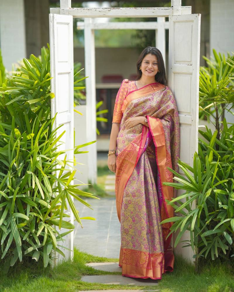 Kanjivaram Silk Saree with Rich Zari Border