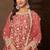 Peach net  zari work salwar kameez suits size up to 42