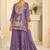 Lavender silk blend mirror work salwar suits free size up to 42