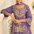 Lavender silk blend mirror work salwar suits free size up to 42