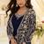 Navy blue silk blend sequins work salwar suits free size up to 42