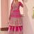 Pink georgette sequins work salwar suits free size up to 42