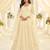 Cream georgette sequins work salwar suits free size up to 42