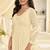 Cream georgette sequins work salwar suits free size up to 42