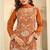 Orange silk blend sequins work salwar suits free size up to 42
