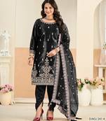 Black velvet sequins work salwar suits free size up to 42