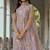 Lilac net sequins work semi stitched salwar suits suits size up to 42