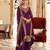 Purple art silk stone work semi stitched salwar suits suits size up to 42