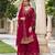 Pink georgette sequins work semi stitched salwar suits suits size up to 42