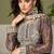 Grey chiffon sequins work salwar suits free size up to 42