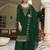 Green georgette sequins work semi stitched salwar suits suits size up to 42