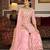 Pink georgette sequins work semi stitched salwar suits suits size up to 42