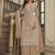 Fawn net sequins work semi stitched salwar suits suits size up to 42