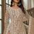 Fawn net sequins work semi stitched salwar suits suits size up to 42