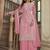 Pink net sequins work semi stitched salwar suits suits size up to 42