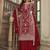 Red net sequins work semi stitched salwar suits suits size up to 42