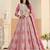 Pink georgette sequins work salwar suits free size up to 42
