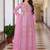 Pink net sequins work semi stitched salwar suits suits size up to 42