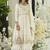 White chiffon sequins work salwar suits free size up to 42
