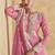 Pink silk blend sequins work semi stitched salwar suits suits size up to 42