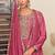 Pink chiffon sequins work semi stitched salwar suits suits size up to 42