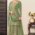 Green chiffon sequins work semi stitched salwar suits suits size up to 42