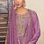Lilac chiffon sequins work semi stitched salwar suits suits size up to 42