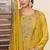 Mustard chiffon sequins work semi stitched salwar suits suits size up to 42