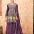Purple chiffon sequins work semi stitched salwar suits suits size up to 42