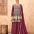 Mauve chiffon sequins work semi stitched salwar suits suits size up to 42