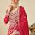 Pink chiffon sequins work semi stitched salwar suits suits size up to 42