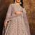 Lavender net hand embroidery semi stitched salwar suits suits size up to 42