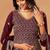 Maroon georgette mirror work semi stitched salwar suits suits size up to 42