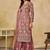 Mauve net sequins work semi stitched salwar suits suits size up to 42
