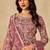 Mauve net sequins work semi stitched salwar suits suits size up to 42