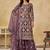 Purple net sequins work semi stitched salwar suits suits size up to 42