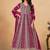 Pink faux georgette hand embroidery semi stitched salwar suits suits size up to 42