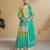 Lime silk blend hand embroidery semi stitched salwar suits suits size up to 42