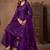 Purple net sequins work semi stitched salwar suits suits size up to 42