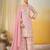 Pink georgette sequins work semi stitched salwar suits suits size up to 42