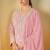 Pink georgette sequins work semi stitched salwar suits suits size up to 42