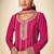 Pink chiffon sequins work semi stitched salwar suits suits size up to 42