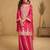 Pink chiffon sequins work semi stitched salwar suits suits size up to 42