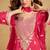 Pink chiffon sequins work semi stitched salwar suits suits size up to 42