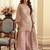Pink silk blend sequins work semi stitched salwar suits suits size up to 42