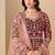 Maroon velvet sequins work semi stitched salwar suits suits size up to 42