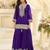 Purple georgette sequins work semi stitched salwar suits suits size up to 42